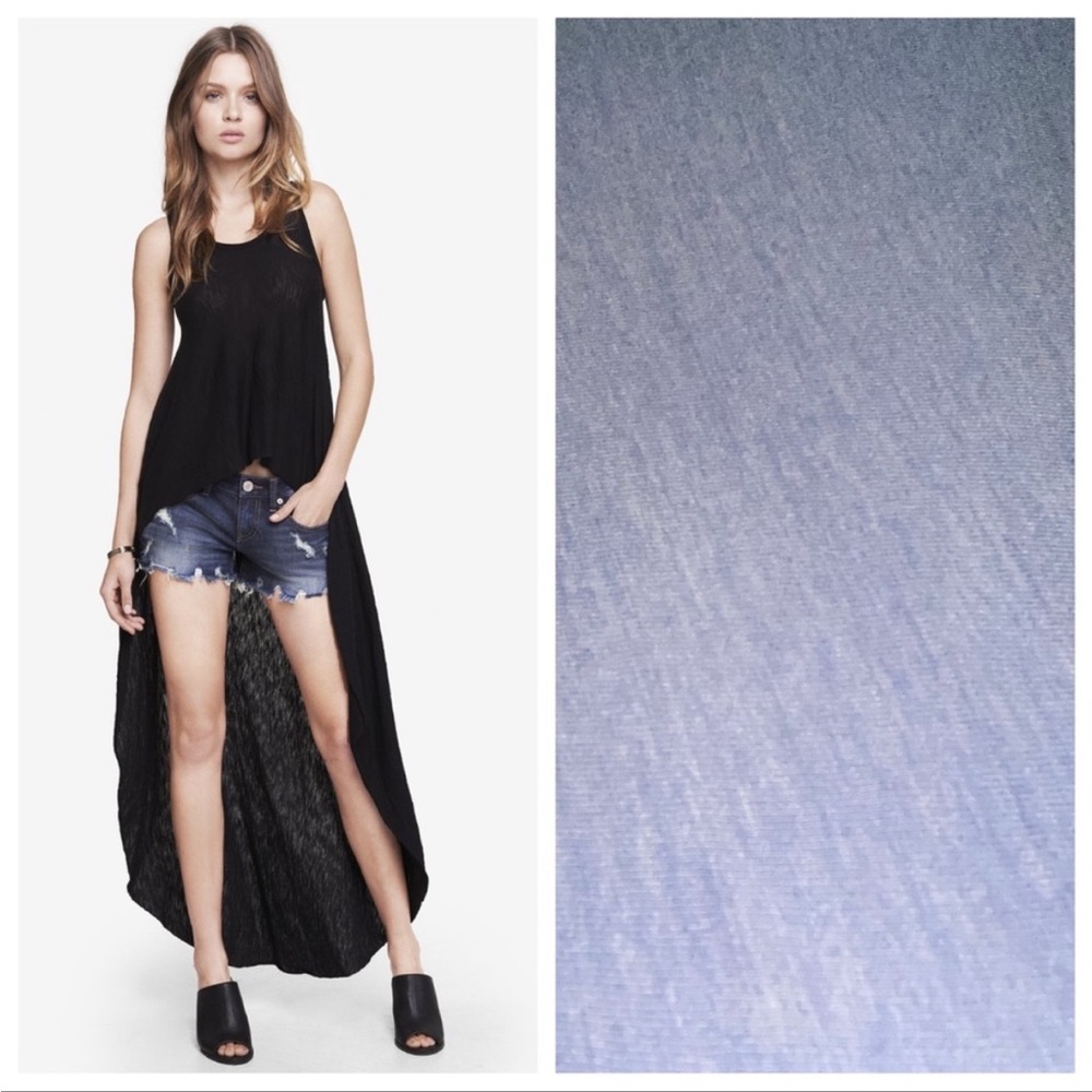 Express Ultimate Hi-Low Cornflower Top•L